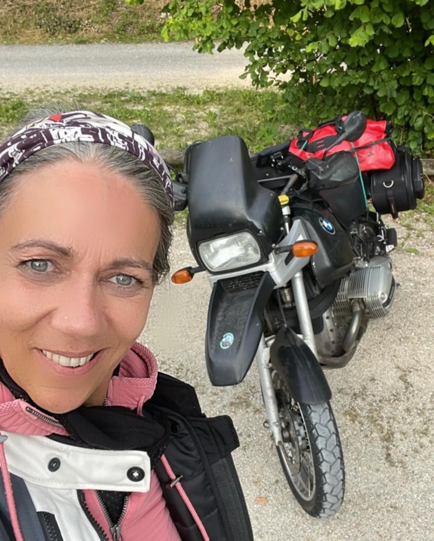Selfie with my motobike in the background